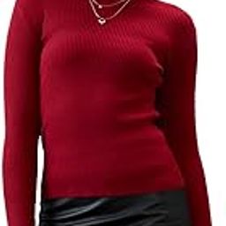Women Turtle Neck Long Sleeves Flat Knit Ribbed Winter Wear Pullover Sweater-image-51