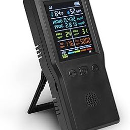 Air Quality Monitor 9 in 1 Accurate Tester for Formaldehyde, Temperature & Humidity CO2 Meter, Sensor, Tester, PM2.5/PM10 Monitor, Test Indoor HCHO TVOC Volatile Organic Compound Gas-1