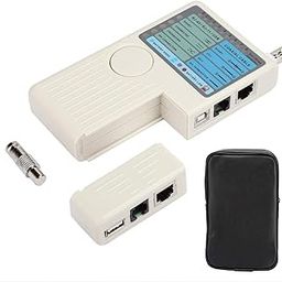 Remote Cable Tester, LED Screen Display Cable Detector 4 in 1 Automatic Scanning Safe for RJ45 for RJ-11-image-18