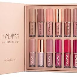 LA OTTER 12Pcs Velvet Matte Liquid Lipstick Set, Professional Makeup Gift Kit for Women (Red, purple, pink, 30 ml)-22