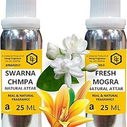 Parag Fragrances Real Mogra & Swarna Champa Attar Each 25ml Total 50ml Attar (Limited Time Offer) |Alcohol Free Attar|Best Attar For Man & Religious Attar-19