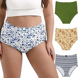 Women's High Waist Soft Cotton Stretchable Underwear Brief Full Coverage Maternity Pregnancy C-Section Recovery After Delivery Panties Combo (Colours and Prints May Vary)-image-93