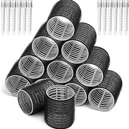 MAYCREATE® 12Pcs Bang Rollers with 12 Metal Duckbill Clips,Heatless Hair Curlers,2.4 inch Fringe Curlers Bangs Styling Rollers Hook and Loop Hair for Wavy Style-image-7