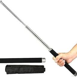 PRAYANG Stainless Steel Multipurpose Telescopic Rod | Foldable Travel & Outdoor Utility Stick with Nylon Bag | Professional Grade Hiking Pointer Stick with Grip Handle – Pack of 1 (Black)-26