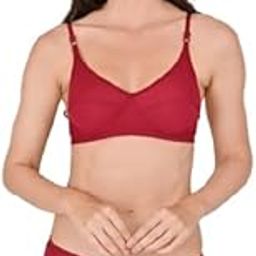 Women's Non Padded Bra and Panty Combo Set Regular Bra T-Shirt Bra Lingerie Set Soft Nylon Cotton Blend Everyday Wear, Sleep & Lounge Set-image-34