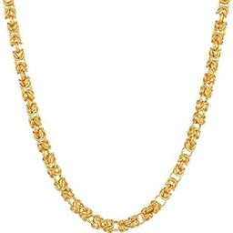 Gold Plated Metal Chain For Men Neck Chain Boys Jewellery Elegant Gift-image-4