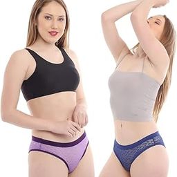 Pack of 2 Women Bikini Blue & Purple Lace Net Panty (Pp-13Mladb-P) | ELGANTE_PP-13MLADB-P-image-72