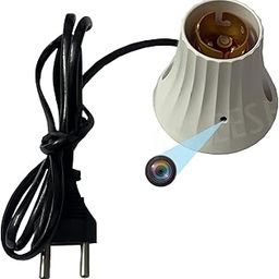Asleesha Latest Day Vision Bulb Holder Camera 4K Audio Video Recording Watch Live 24 Hours Small Surveillance Security Camera for Home Office-picture-17