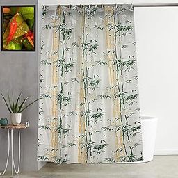 Kuber Industries PVC Curtain with Hooks (54 x84 Inch, Green), Washable-image-63