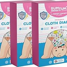 Bumtum Cloth Diapers for Babies 0 to 3 Years | Pack of 3 with Inserts | Reusable Diaper for New Born Baby, Cloth Diapers, 5hrs Absorbency, Freesize, Washable, Cotton, Extra Soft (Blue)-9