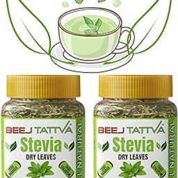 Beej Tattva Natural Stevia Bundle:- 25g x 2 premium Stevia leaves pack Sweetener (50 g, Pack of 2)-image-72
