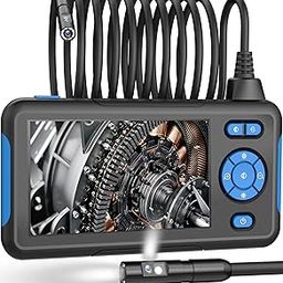 Dual Lens Industrial Endoscope Inspection Camera with Screen 8.5mm IP67 Waterproof Snake 1080P Handheld Digital Video Borescope with 4.3 inch LCD Dispaly, 6 LEDs,16.4Ft Semi-Rigid Cable, 32GB Card-26
