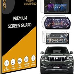 VISION GUARD PRO ( 3 PACK Screen Guard For MAHINDRA SCORPIO N 2022 8 INCH INFOTAINMENT & INSTRUMENT CLUSTER & AC VENT Protector/ScorpionCar TouchScreen Display Accessories [Not Tempered Glass]-image-2