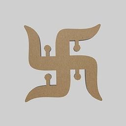 MDF Satia Cutouts for Diwali Decoration | 3.5 Inch Wooden Craft Shapes | Pack of 10 | Art & Craft Supplies | MDF Satia Shapes for Home Decor, Office, School Projects, Festive Decoration-image-74