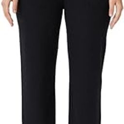 Women Move All Day Relaxed Pants| Windknit | Cotton Pants with Pockets | Adjustable Draw-String | Elastic Waistband | 2 Pockets, Black, XXXL-image-9