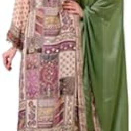 Raqqix Women’s Ethnic Printed Kurta with Palazzo and Dupatta Set Elegant Multi Print Design with Contrast Dupatta Festive Traditional-image-60
