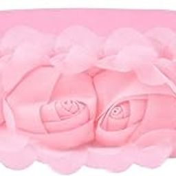 Women'S Double Flower Waist Band – Elastic Pu Leather Fashionable Wide Waist Belt With Chiffon Rose-image-27