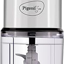 Pigeon Ultra Fast Electric 300 Watts Electric Chopper For Kitchen, Twin Blade Technology, 600 Ml 'Chop-N-Store' Plastic Bowl With Lid, Vegetable Chopper, Cutter, Chop, Mince, Dice, Whisk, Blend, Red-10