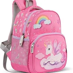 vismiintrend Preschool School Bag for Baby Kids, Small Cute Bags for Girls/Boys 2-5 year old, Casual Backpack, Picnic, Travel, 13", 15 L, Birthday, Unicorn, Customized Gifts, Water Resistant-Unicorn-picture-4