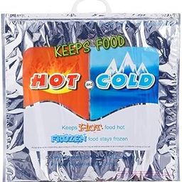 OZKET Hot and Cold Insulated Bags for Food Delivery, Grocery Shopping, and Food Storage Reusable Thermal Bags with 3-Layer Aluminium Foil Protection Ideal for Hot and Frozen Food (49x51cm) Pack of 1-image-10
