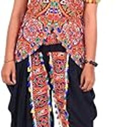 Navratri Special Tradiotional Embroidered Kutchi Work Fancy Blouse with Dhoti Set | Navratri Dress for Women-image-34