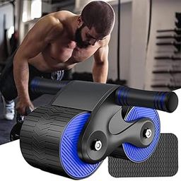 Proberos® Ab Roller Knee Pad Set Silent Springback Ab Roller Work Out at Home Core Strength Trainer Strengther Improve Back Strength Relieve Back Pain Fitness Equipment for Home Gym-31