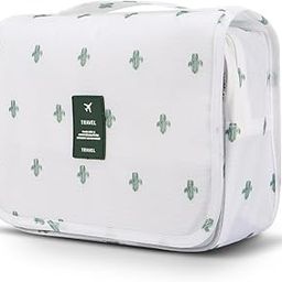 Mossio Polyester Travel Cosmetic Bag,Hanging Girls Durable Carry On Case for Vacation Trip Gym White Catus,31 Mm,Large-image-25