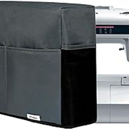Phillin Polyester Sewing Machine Dust Cover - Compatible with Usha, Singer, Brother Machines - Grey-image-9