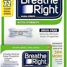 Breathe Right Nasal Strips, Extra Clear For Sensitive Skin, 72 Clear Strips-image-13