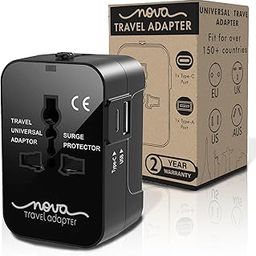 Universal Travel Adapter Universal Adapter and International Travel Adapter Perfect for Multi Country Travel Compatible in Europe Asia UK US Essential for Global Travelers with 2 High Speed USB A-4