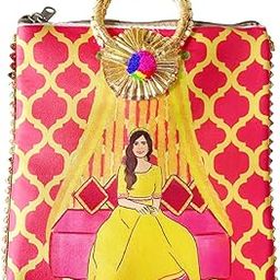 Digital Printed Haldi/Mehendi Ceremony Gifting Potli Bag for Women-32
