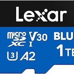 Lexar Blue 1TB microSDXC UHS-I Card with Adapter, Up to 160MB/s, C10, U3, A2, V30, Full HD, 4K UHD, Flash Memory Card High Speed TF Card-14