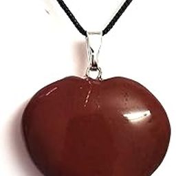 Natural Red Jasper Fluffy Heart Shaped Crystal Pendant For Men & women-image-39