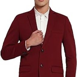 Men's Single Breasted Blazer - Regular Fit Cotton Blend with 100% Cotton Fabric, Lapel Collar, Double Button Fastening & Double Rear Hem Opening-image-50