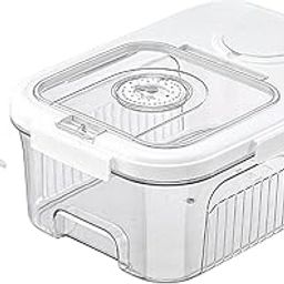 LOOM TREE® Rice Barrel Clear Airtight Kitchen Organizer For Dried Fruits Household Rice S White | Cat Supplies | Dishes Feeders & Fountains-picture-30