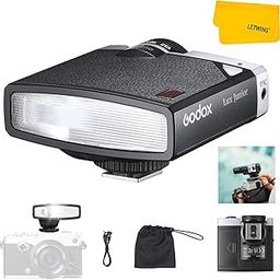 Godox Lux Junior Retro Camera Flash Speedlite,GN12 6000K±200K CCT,Auto & Manual Modes 1/1-1/64 Flash Power,28mm Focal Length,Compatible with Fujifilm Canon Nikon Olympus Sony Hot-Shoe Cameras-image-61