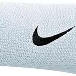 Nike Swoosh Doublewide Wristbands (White/Black, OSFM)-image-11