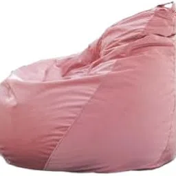 King Comfort 2XL Faux Leather Bean Bag Cover Without Beans | Tear Drop Shape Lounge Chair Cover for Home, Office, Bedroom & Hall - Pink-image-49