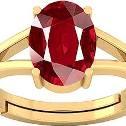 JEMSPRIME10.25 Ratti 9.50 Carat A+ Quality Natural Burma Ruby Manik Unheated Untreatet Gemstone Gold Ring for Women's and Men's(GGTL Lab Certified) |JEMSPRIME1375|-9