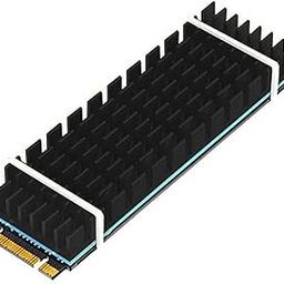 Tobo Aluminum Heat Sinks for M.2 SSD Heatsink Cooling Radiator, PCIE M.2 SSD Cooling Fin for Laptop Computer Silicone Heat Dissipation Pads + Accessories Included TD-1036PC (Pack of 1, Black)-14
