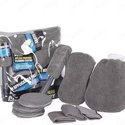 CARIZO 9-Piece Premium Car Cleaning Kit - Ultimate Auto Care Set with Microfiber Towel, Applicator Pads, Wheel Brush, Wash Glove and Sponge - Ultimate Care for Your Vehicle's Shine and Cleanliness-10