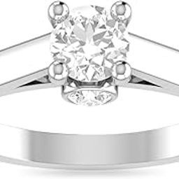 18k (750) White Gold and Solitaire Ring for Women-image-16