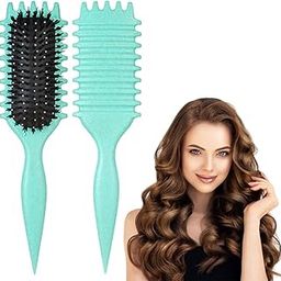 MAYCREATE® Hair Brush for Women, Paddle Hair Comb for Women Girls, Curl Defining Styling Brush, Nylon Bristles Massage Brush Air Cushion Comb for Home or Salon Combing and Shaping-67