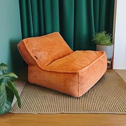 Mollismoons Bean Bag Chairs/Premium Class/Luxury/Jumbo Size/for Adults Sofa Reading Chairs Bedroom Bean Bed Recliner Bean Chair Machine wash/6 Months Warranty/Cover only (Tan)-image-12