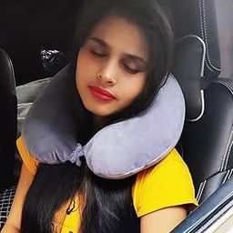 Juzzii Velvet Unisex U-Shaped 100 Percent Pure Micro Fibre Soft Cushions Neck Rest Pillow for Travel, Car, Train, Flight, Bus Color -Grey-picture-38