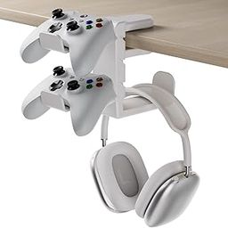Kawano Shingei New Colors Controller / Headphone Stand, Stores 3 Devices Simultaneously, Space Saving, Headphone Hanger, 360° Rotation, Cable Storage, Stability, Anti-Slip, Simple, Compatible with a-3