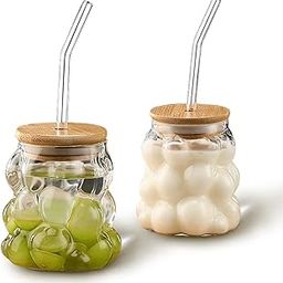 VIVENZA Round Glass Cola Can Sipper Mug with Lid & Straw –510ml Transparent Lemon Can | Reusable Drinkware for Milk, Juice, Iced Coffee, Soda, Smoothies & Cocktails – Eco-Friendly Gift Cup(Set of 1)-17