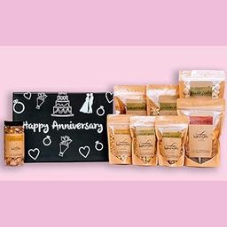 FOODCLOUD.IN Munchies Happy Anniversary Treats Hamper - 8 Healthy and Nutritious Snacks - Baked or Roasted - Gift Box (Pack of 8)-28