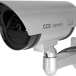 CCTV Fake Bullet Camera Realistic Look Dummy Infrared Night Vision, Silver Colour (17 x 7 x 21.5 cm)-15
