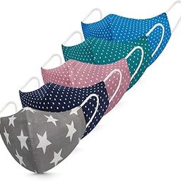 Unisex Pure Cotton Formal Collection Mask (Pack of 5 Pcs). Washable Skin Friendly Fabric. 3 layers of Protection-picture-17